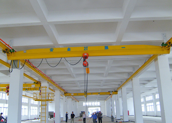 Monorail Hanger Overhead Bridge Crane อุปกรณ์ 30m โครงสร้างน้ำหนักเบา