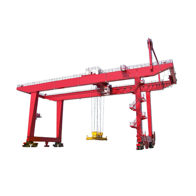 Double Girder Rail Mounted Gantry Crane Heavy Duty A การยกโครง