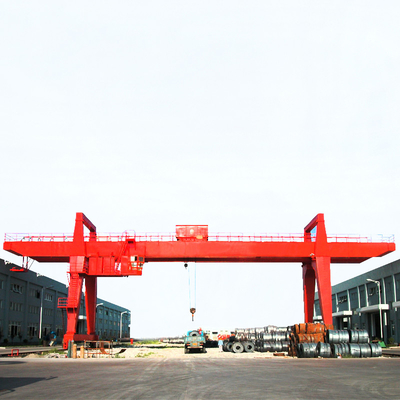 550KN Double Girder Gantry Crane Top Running Box Frame With Trolley เครื่องขนรถยนต์ขนรถยนต์ขนรถยนต์ขนรถยนต์