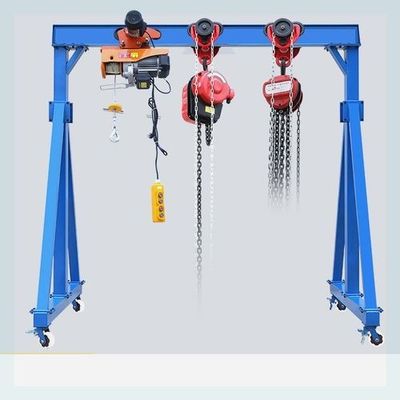 5t Lifting Warehouse Manual Portable Gantry Crane รีโมทคอนโทรล